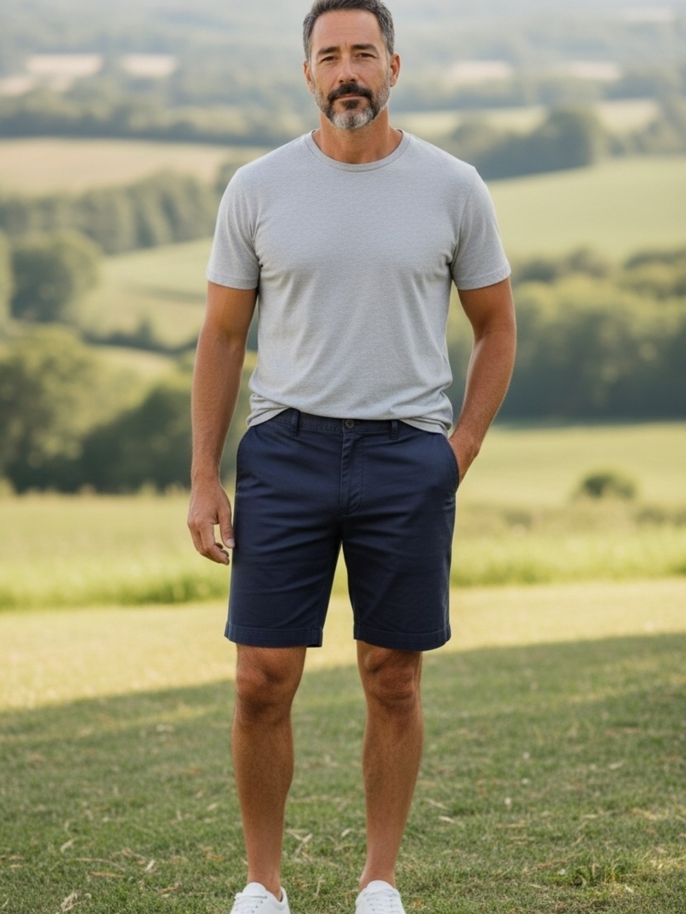 Amazon Essentials Men's Black Slim Fit 7 Inch Chino Shorts Size 42 NWT